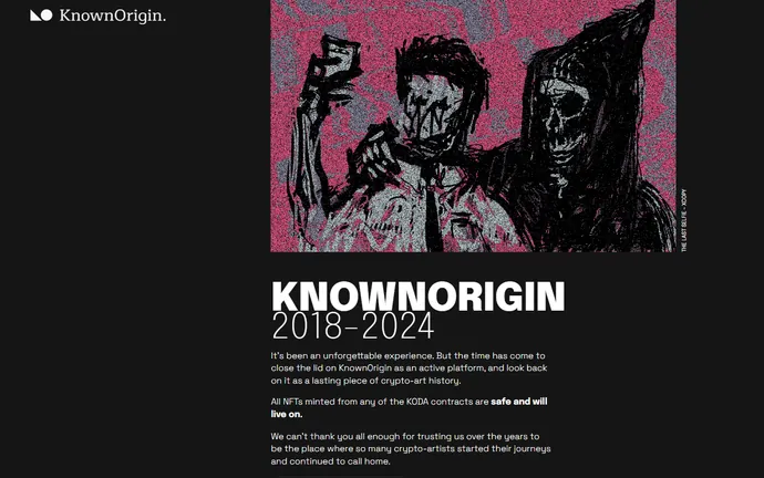 KnownOrigin - Historic NFT Marketplace & Crypto-Art Legacy