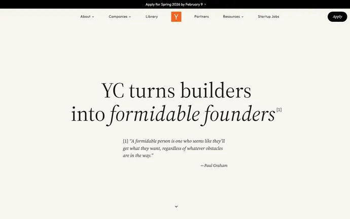 Y Combinator - Startup Funding & Accelerator Program